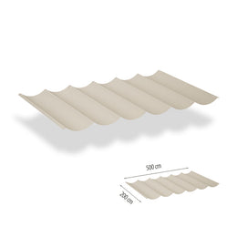 Harmonicadoeken incl. bevestigingsset - 2 x 5 m - Neutral Sand - WS2802050-S