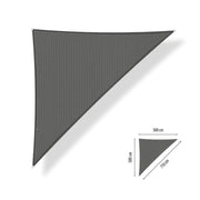 Schaduwdoeken driehoek 90° - 5 x 5 x 7,1 m