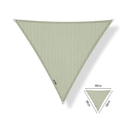 Schaduwdoeken driehoek gelijkzijdig - 3 x 3 x 3 m - Moonstone Green - SHT250303030-M