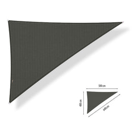 Schaduwdoeken driehoek 90° - 4 x 5 x 6,4 m - Deep Grey - SHT280405064-G