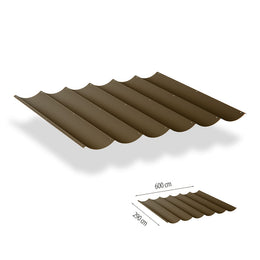 Harmonicadoeken incl. bevestigingsset - 2,9 x 6 m - Japanese Brown - WS2802960-B