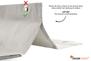 Harmonicadoeken waterdicht incl. bevestigingsset - 2,9 x 3 m