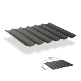 Harmonicadoeken incl. bevestigingsset - 2,9 x 3 m - Deep Grey - WS2802930-G