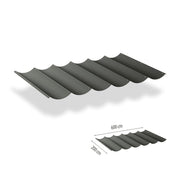 Harmonicadoeken incl. bevestigingsset - 2 x 6 m - Deep Grey - WS2802060-G