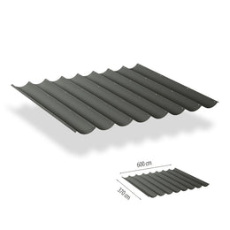 Harmonicadoeken incl. bevestigingsset - 3,7 x 6 m - Deep Grey - WS2803760-G