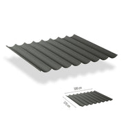 Harmonicadoeken incl. bevestigingsset - 3,7 x 5 m - Deep Grey - WS2803750-G