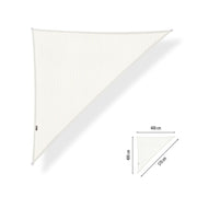 Schaduwdoeken driehoek 90° - 4 x 4 x 5,7 m - Mineral White - SHT280404057-O