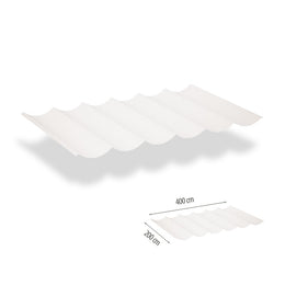 Harmonicadoeken incl. bevestigingsset - 2 x 4 m - Mineral White - WS2802040-O