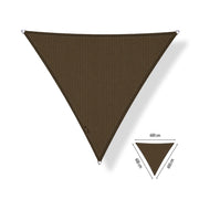 Schaduwdoeken driehoek gelijkzijdig - 6 x 6 x 6 m - Japanese Brown - SHT280606060-B